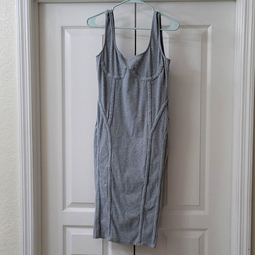 Light gray midi dress